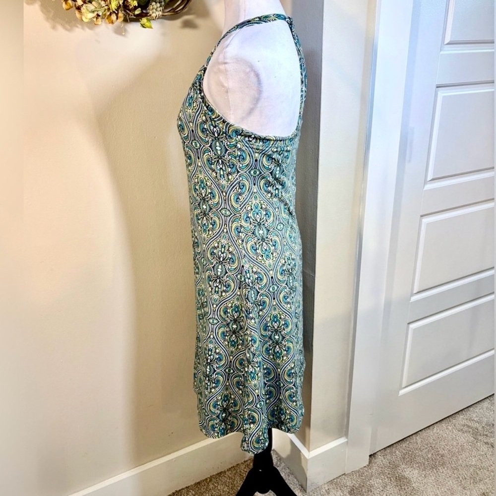 Prana Quinn Medallion Print Strappy Shelf Bra A-Line Sundress Size S💚 - Picture 8 of 11